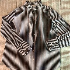 H&M button down with ruffle detail